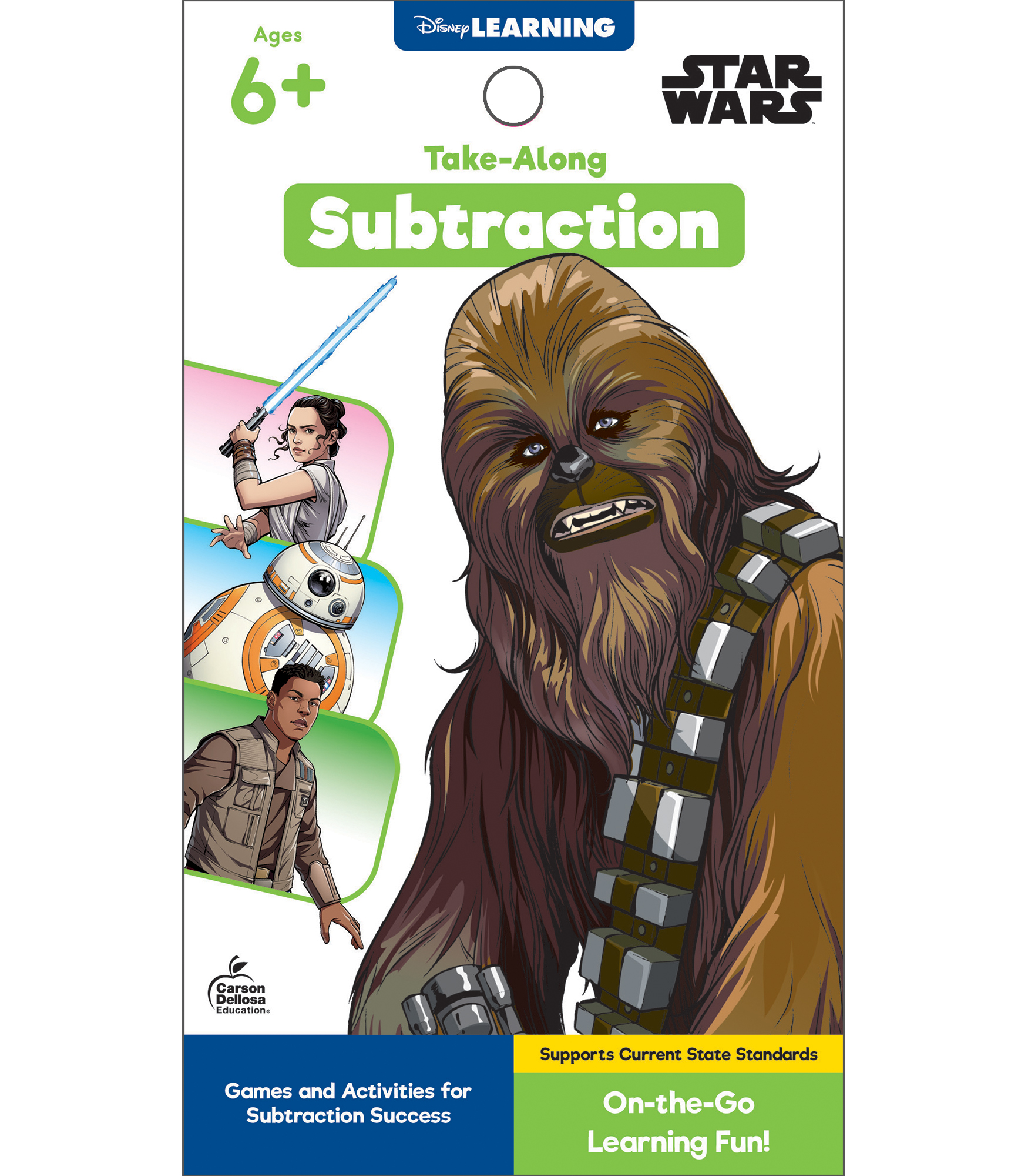 Disney Learning Star Wars Take-Along Tablet: Subtraction—Math Activity Workbook for Subtraction Facts 0-20, Subtracting Through 100, 10-Frames, Mazes, Connect the Dot Activities, Ages 6+ (64 pgs)