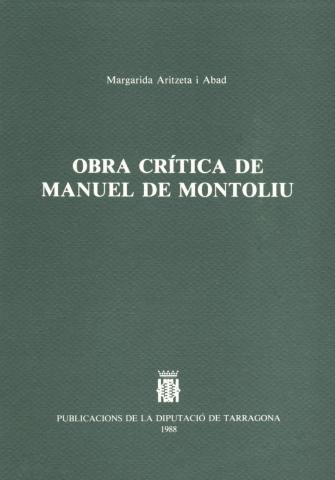 Obra crítica de Manuel de Montoliu