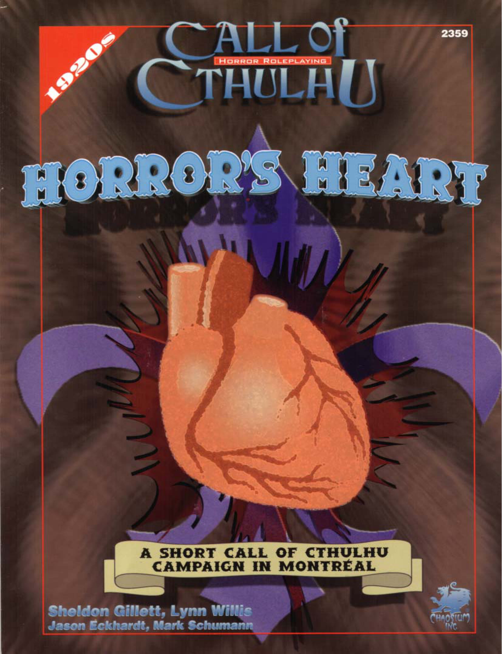 Horror's Heart (Call of Cthulhu RPG)