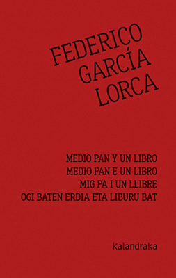 Portada de Medio pan y un libro, de Federico García Lorca