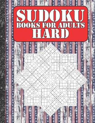 Sudoku books for adults hard: 200 Sudokus from hard with solutions for adults Gifts 4th of July Patriotic day
