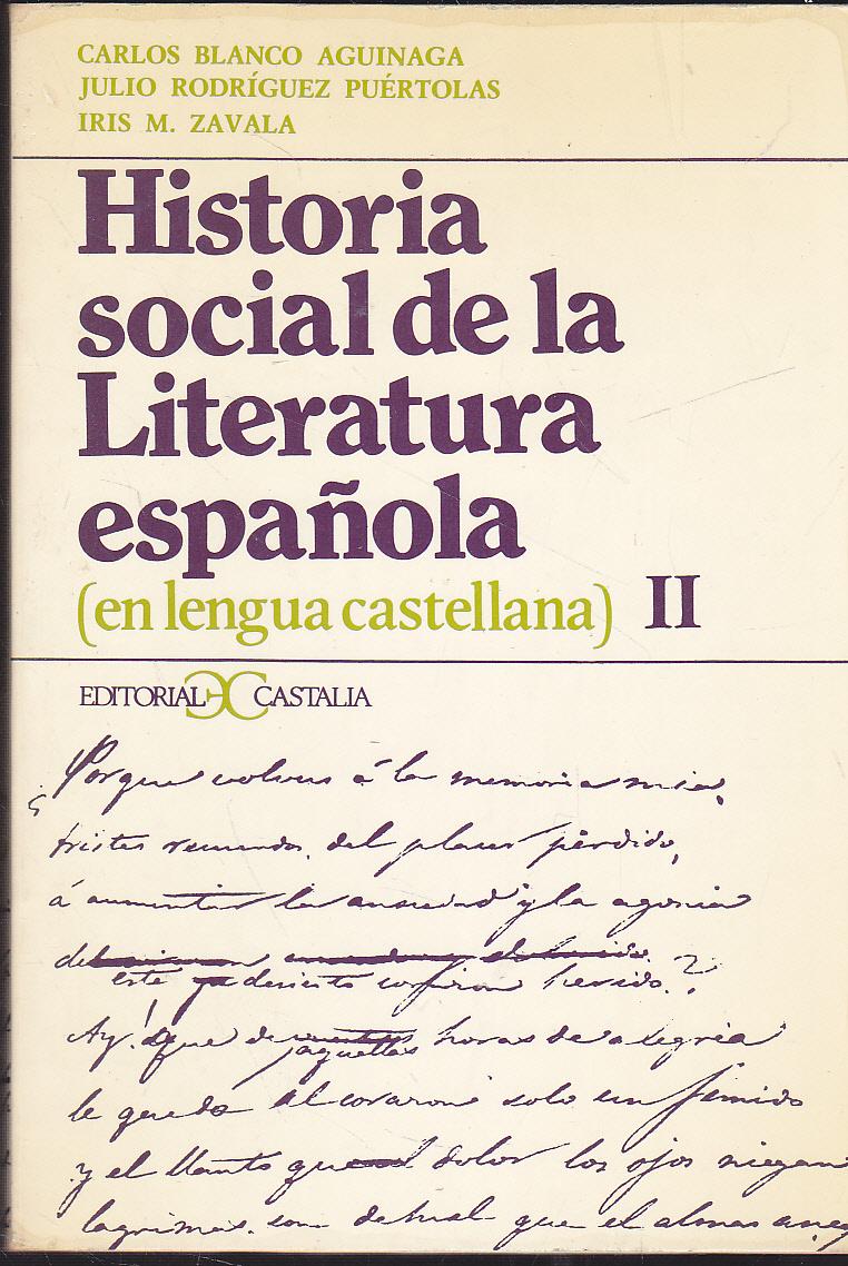 Historia social de la literatura española II