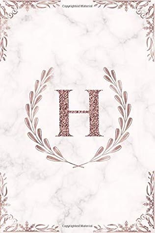 H: Rose Gold Letter H Monogram Initial 