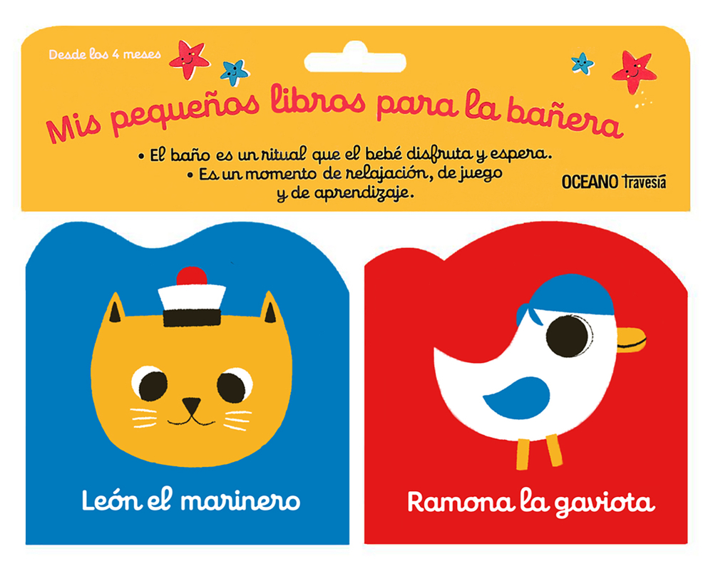 Mis pequeños libros para la bañera 2. León el marinero y Ramona la gaviota (Paquete con dos libritos con sonido) (Primeras travesías) (Spanish Edition)