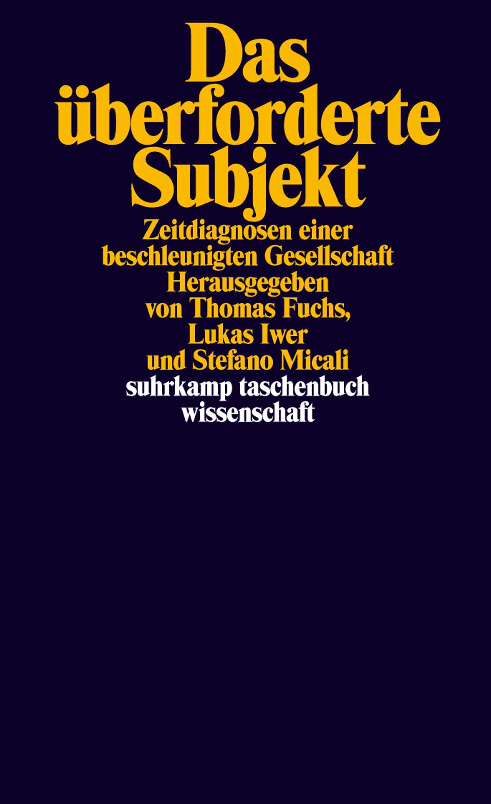 Das überforderte Subjekt: Zeitdiagnosen einer beschleunigten Gesellschaft (suhrkamp taschenbuch wissenschaft) (German Edition)