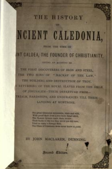 The History of Ancient Caledonia from the Time of Saint Caldea, the Founder of Christianity