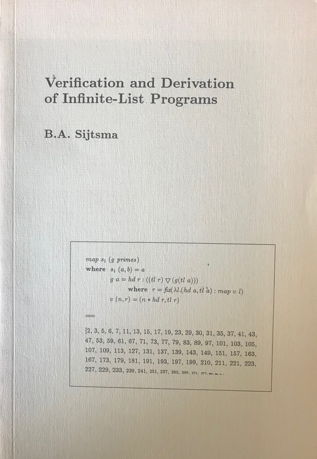Verification and Derivation of Infinite-List Programs