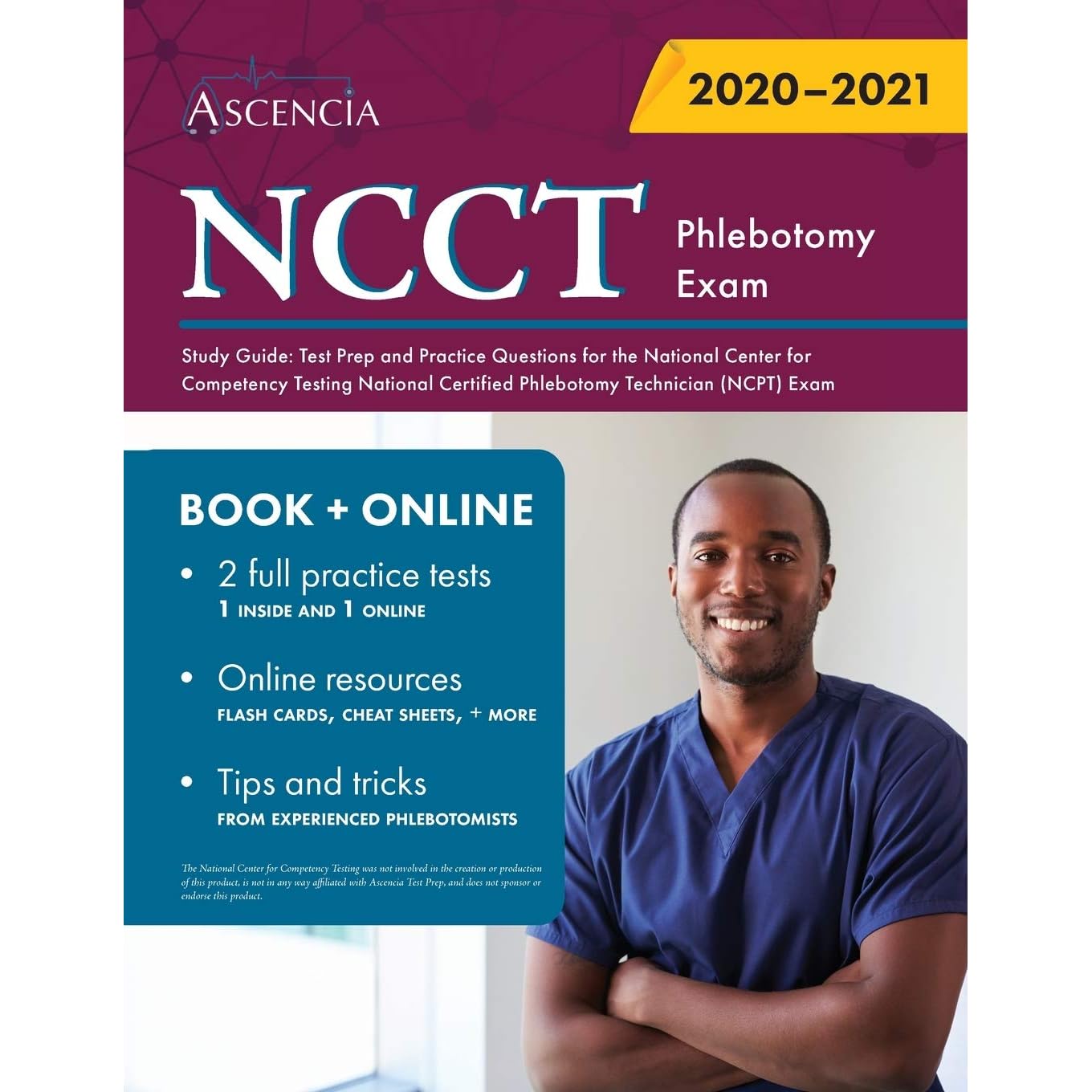 NCCT Phlebotomy Exam Study Guide: Test Prep and Practice Questions for the  National Center for Competency Testing National Certified Phlebotomy  Technician (NCPT) Exam by Ascencia Phlebotomy Exam Prep Team