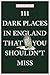 111 Dark Places in England ...