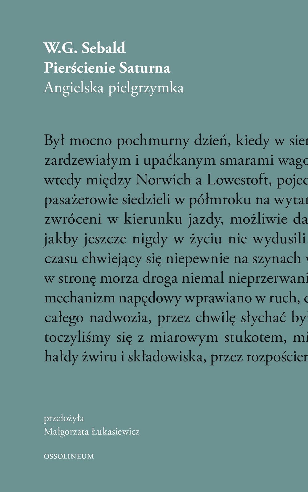 Pierścienie Saturna. Angielska pielgrzymka