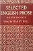 Selected English Prose - Malory To Joyce