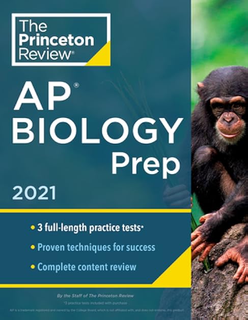Princeton Review AP Biology Prep, 2021: 3 Practice Tests + Complete Content Review + Strategies & Techniques (2021) (College Test Preparation)