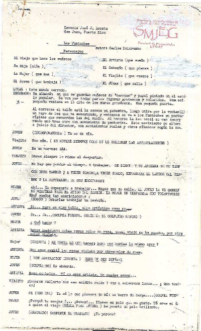 Los fantoches (Manuscript)