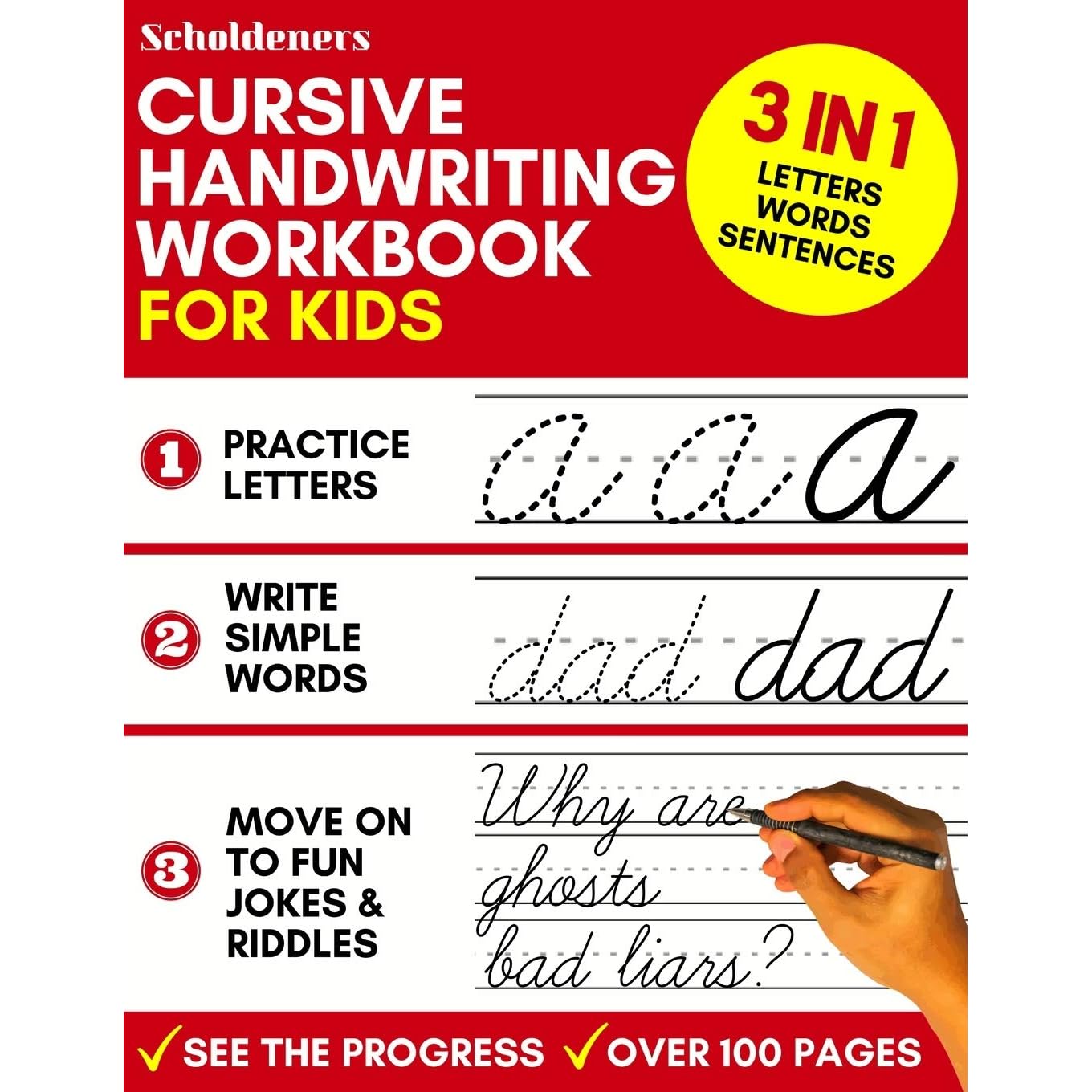 Cursive Handwriting Workbook for Kids: 3-in-1 Writing Practice Book to  Master Letters, Words & Sentences by Scholdeners