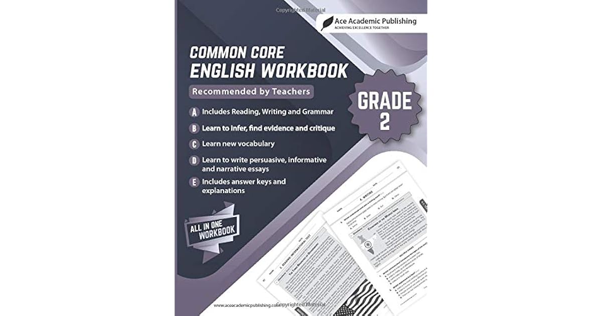Common Core English Workbook Grade 2 English by Ace Academic Publishing