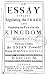 An Essay Towards Regulating the Trade and Employing the Poor ... by John Cary