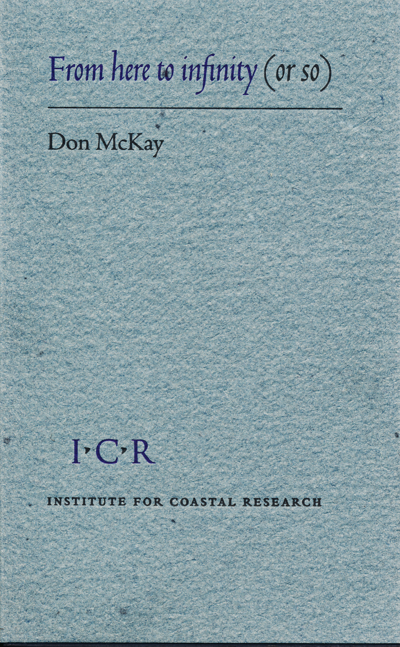 From here to infinty (or so)