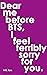 Dear me before BTS by W.R. KIM