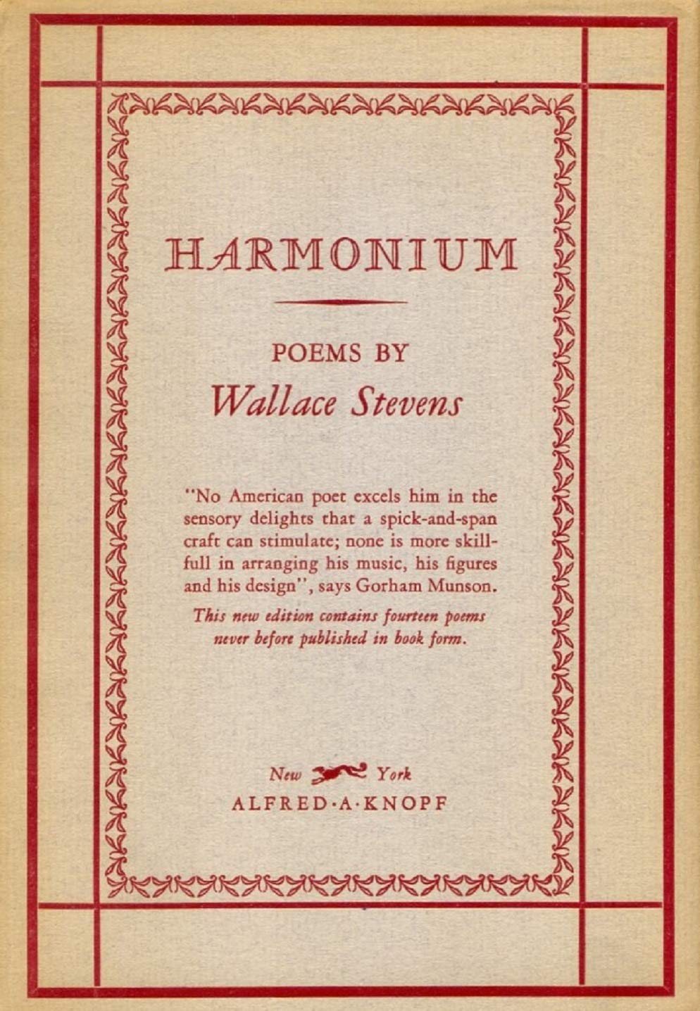 Harmonium: Classic Poetry