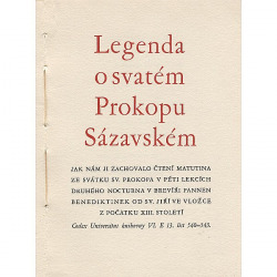 Legenda o svatém Prokopu (Unknown Binding)