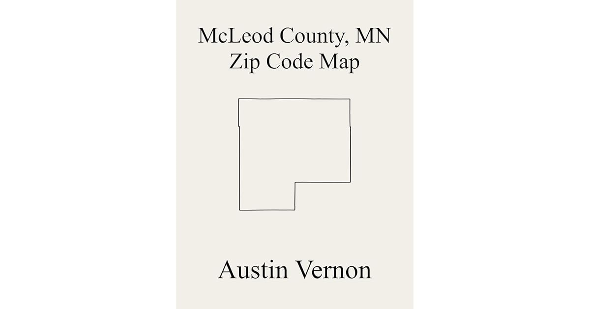 McLeod County, Minnesota Zip Code Map Includes Glencoe, Brownton