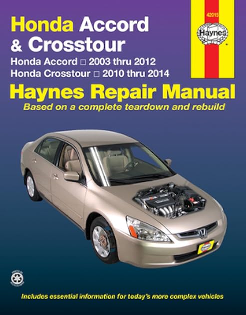Honda Accord (03-12) & Crosstour (10-14) Haynes Repair Manual (USA) (Paperback)