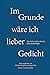 Im Grunde wäre ich lieber G...