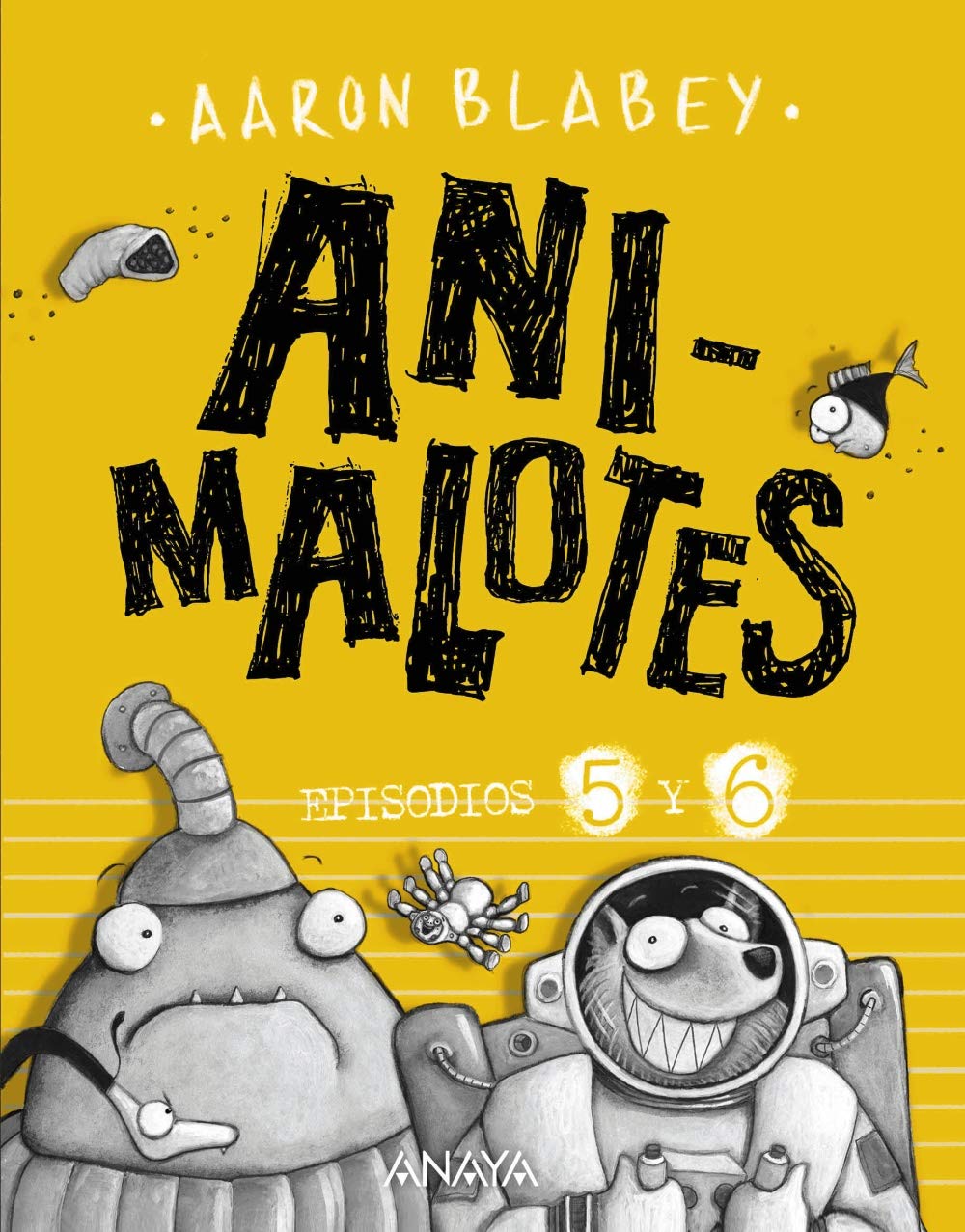 Portada de Animalotes 5 y 6: Follón intergaláctico / Aliens contra Animalotes, de Aaron Blabey