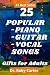25 Popular Piano Guitar Vocal Songs by Ruby Carter