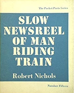 Slow Newsreel of Man Riding Train