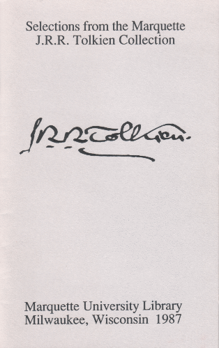 Selections from the Marquette J.R.R. Tolkien Collection
