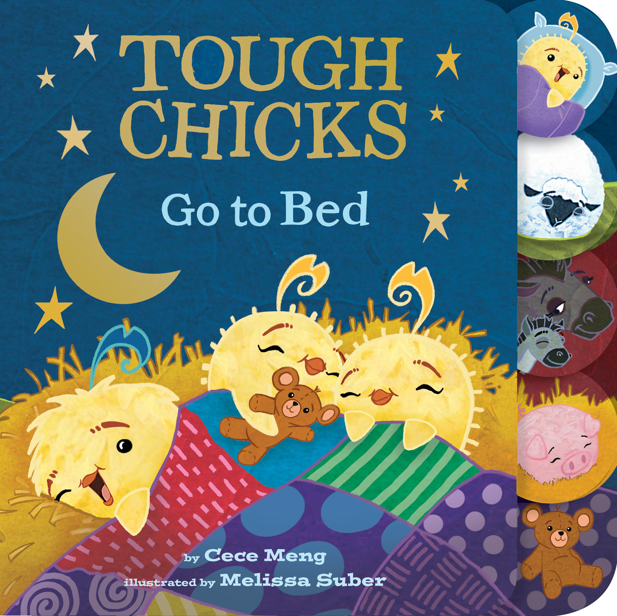 Tough Chicks Go to Bed Tabbed Touch-and-Feel: An Easter And Springtime Book For Kids