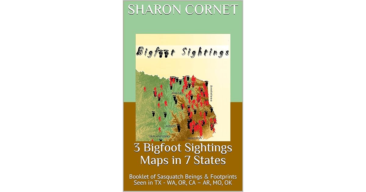 3 Bigfoot Sightings Maps in 7 States - 54294481. SR1200,630 