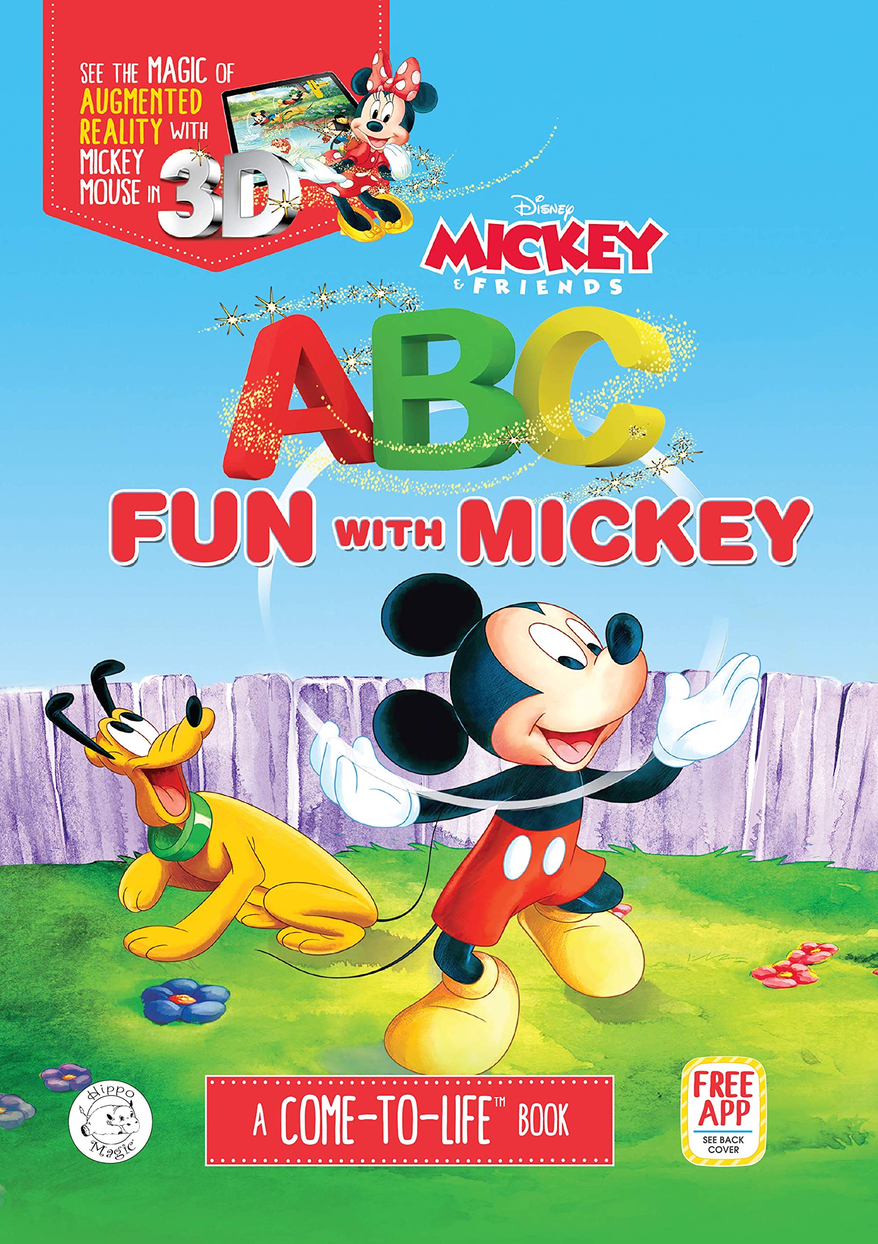 ABC Fun with Mickey - Little Hippo Books - Augmented Reality - Come-to-Life Learning with Disney's Mickey Mouse - Children's Padded Board Book - Educational (Board book)