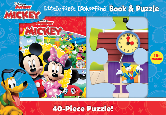 Disney Junior Mickey Mouse - Little First Look and Find Activity Book and Puzzle Set - PI Kids (Board Book)