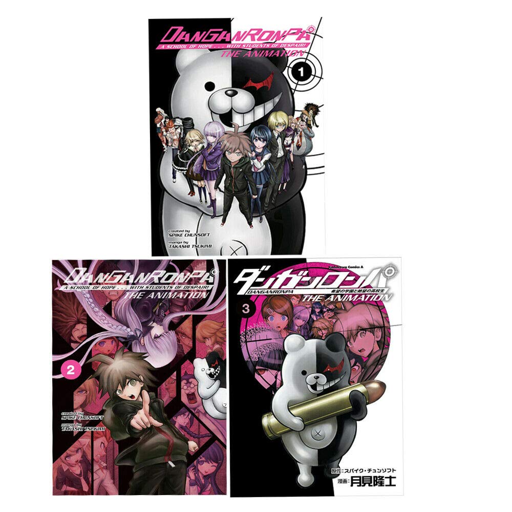Danganronpa The Animation Volume 1-3 Collection 3 Books Set by Spike Chunsoft (Paperback)