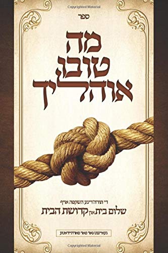 מה טובו אוהליך: די תורה'דיגע השקפה אויף שלום בית און קדושת הבית (Yiddish Edition)