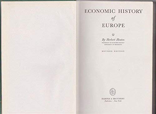 Economic History of Europe (Hardcover)