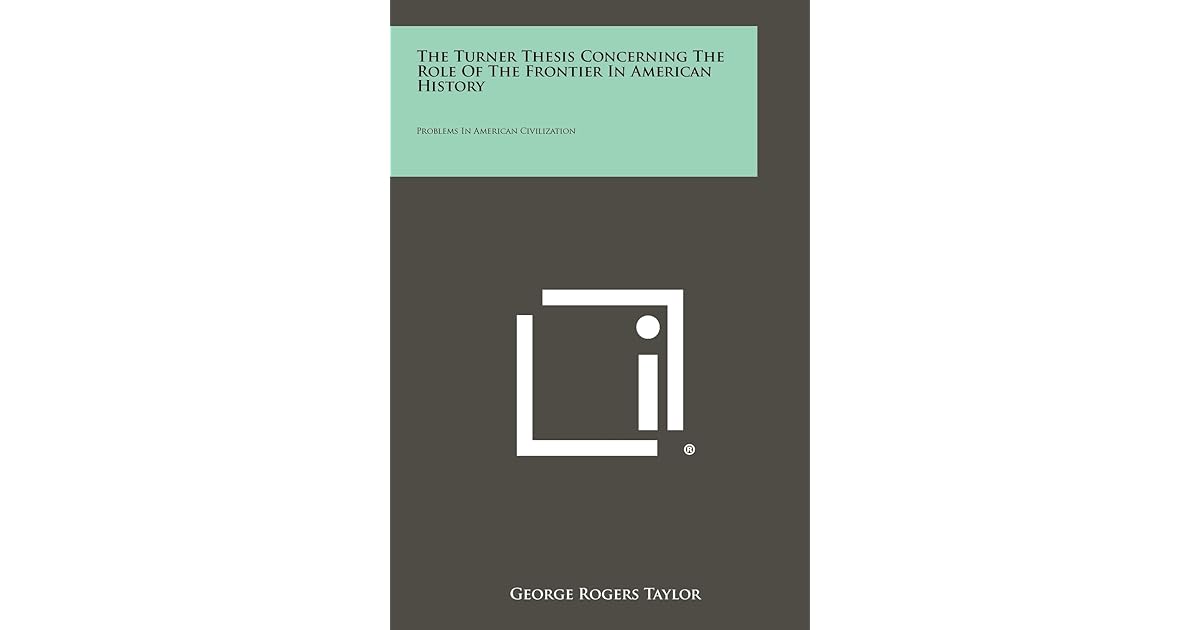 Turner's frontier thesis image