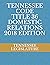 TENNESSEE CODE TITLE 36 DOMESTIC RELATIONS 2018 EDITION