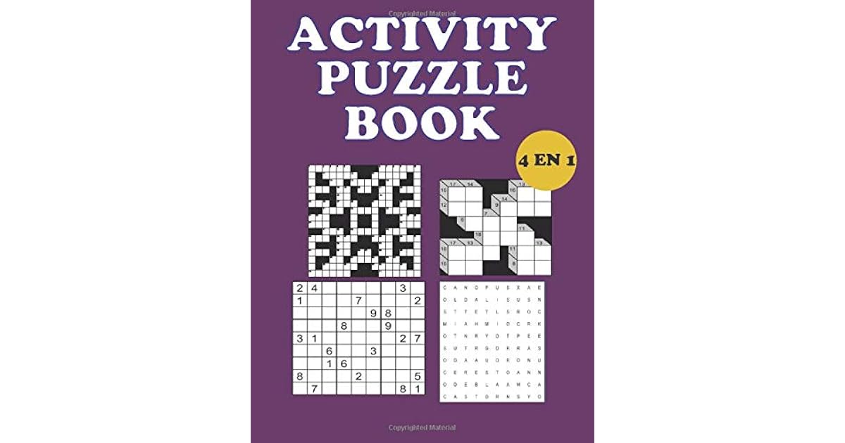 Activity Puzzle Book Activity Book For Adults Crosswords Wordsearch 