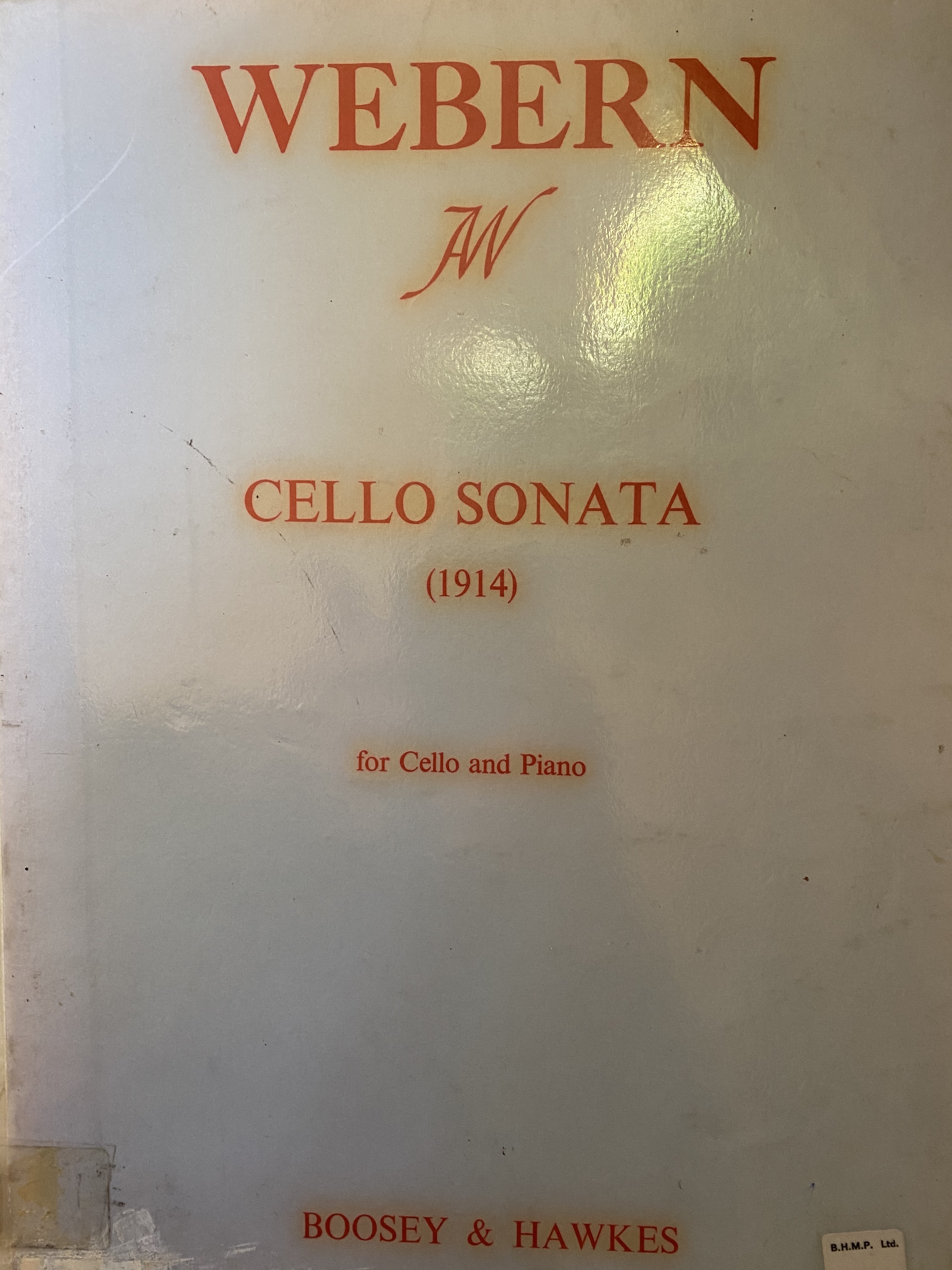 Cello Sonata (1914) for cello and piano