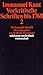 Vorkritische Schriften bis 1768, Teil 2: Werkausgabe 2