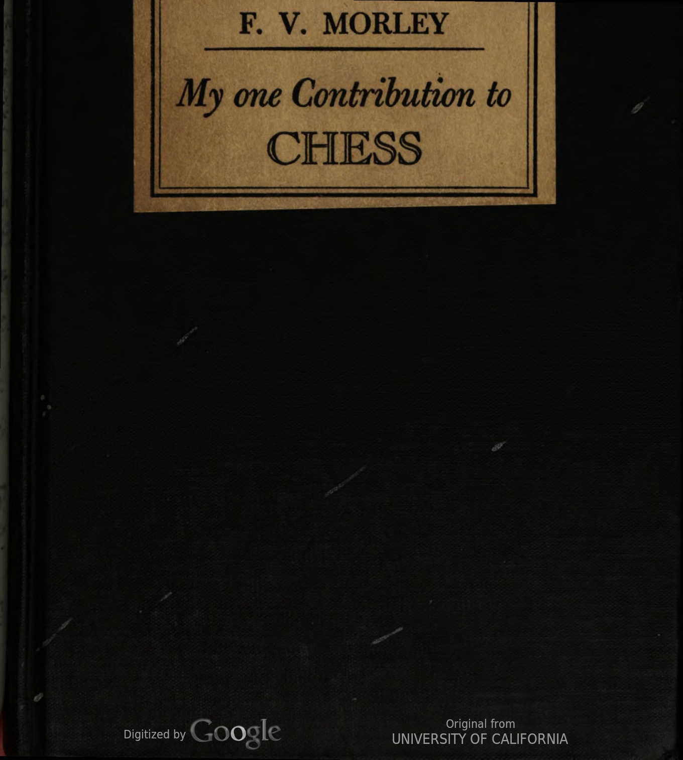 My one Contribution to Chess