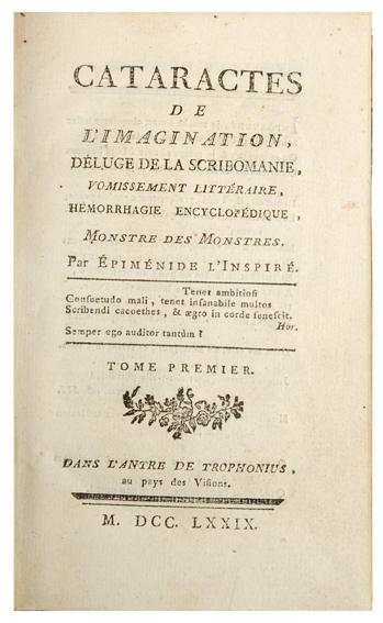 Cataractes de l'Imagination, Déluge de la Scribomanie, Vomissement Littéraire, Hémorrhagie Encyclopédique, Monstre Des Monstres Par Epiménide l'Inspiré (Unknown Binding)