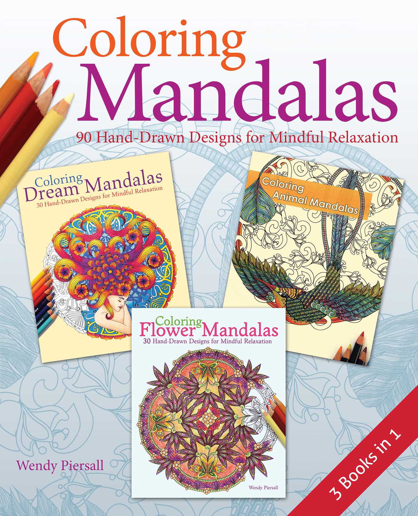 Coloring Mandalas 3-in-1 Pack: 90 Hand-Drawn Designs for Mindful Relaxation