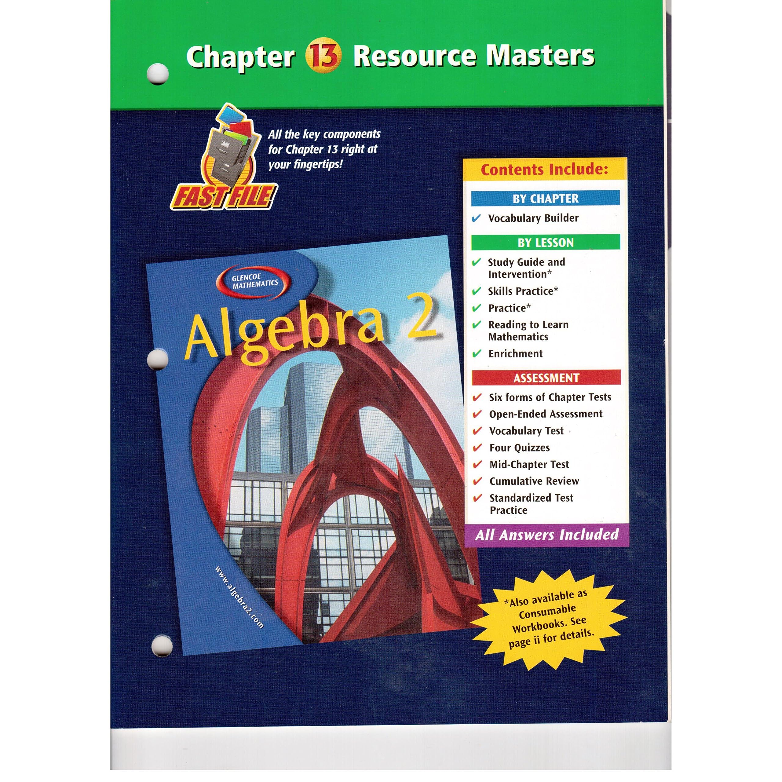 Algebra 2 Chapter 13 Resource Masters Glencoe Mcgraw Hill Algebra 2 Chapter 13 Resource Masters Glencoe Mcgraw Hill