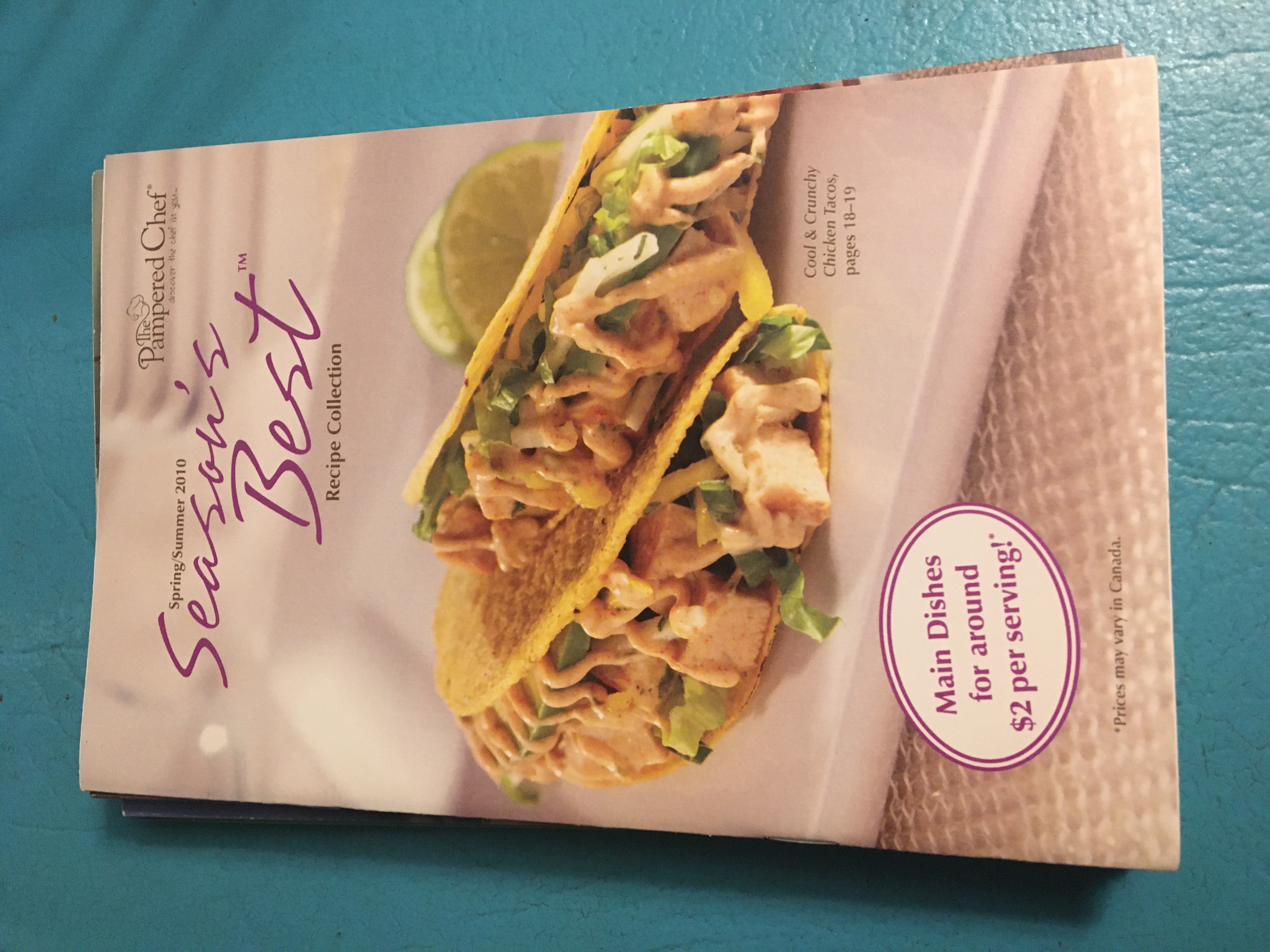 The Pampered Chef Season's Best Recipe Collection Spring/Summer 2010