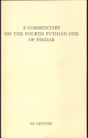 A Commentary on the Fourth Pythian Ode of Pindar (Hardcover)