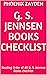 G. S. Jennsen books Checklist: Reading Order of All G. S. Jennsen Books checklist